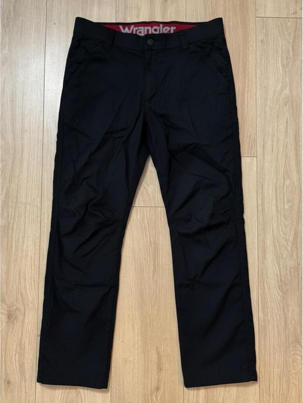 Wrangler Men's Black Chinos - Straight Fit Casual Pants